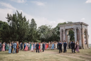 Wedding party by the Portico - Emily Tyler Photography